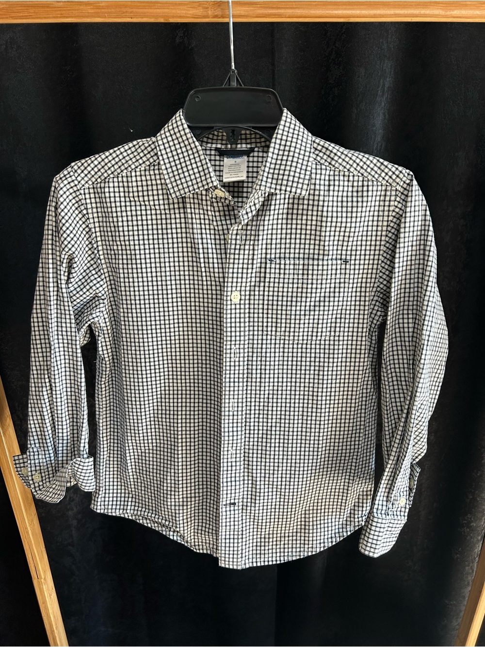 Gymboree Black & White Gingham Button-Down Shirt